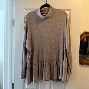 Maurices Taupe Cowl Neck Sweater